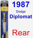 Rear Wiper Blade for 1987 Dodge Diplomat - Assurance