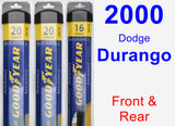 Front & Rear Wiper Blade Pack for 2000 Dodge Durango - Assurance
