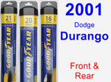 Front & Rear Wiper Blade Pack for 2001 Dodge Durango - Assurance