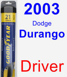 Driver Wiper Blade for 2003 Dodge Durango - Assurance