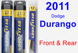 Front & Rear Wiper Blade Pack for 2011 Dodge Durango - Assurance