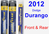 Front & Rear Wiper Blade Pack for 2012 Dodge Durango - Assurance