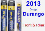 Front & Rear Wiper Blade Pack for 2013 Dodge Durango - Assurance