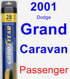 Passenger Wiper Blade for 2001 Dodge Grand Caravan - Assurance