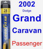 Passenger Wiper Blade for 2002 Dodge Grand Caravan - Assurance