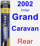 Rear Wiper Blade for 2002 Dodge Grand Caravan - Assurance