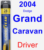 Driver Wiper Blade for 2004 Dodge Grand Caravan - Assurance