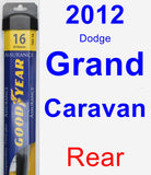 Rear Wiper Blade for 2012 Dodge Grand Caravan - Assurance