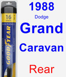 Rear Wiper Blade for 1988 Dodge Grand Caravan - Assurance