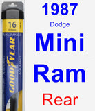 Rear Wiper Blade for 1987 Dodge Mini Ram - Assurance