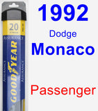 Passenger Wiper Blade for 1992 Dodge Monaco - Assurance