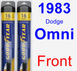 Front Wiper Blade Pack for 1983 Dodge Omni - Assurance