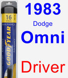 Driver Wiper Blade for 1983 Dodge Omni - Assurance