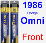 Front Wiper Blade Pack for 1986 Dodge Omni - Assurance