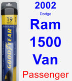 Passenger Wiper Blade for 2002 Dodge Ram 1500 Van - Assurance