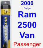 Passenger Wiper Blade for 2000 Dodge Ram 2500 Van - Assurance