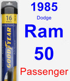 Passenger Wiper Blade for 1985 Dodge Ram 50 - Assurance