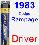 Driver Wiper Blade for 1983 Dodge Rampage - Assurance