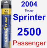 Passenger Wiper Blade for 2004 Dodge Sprinter 2500 - Assurance