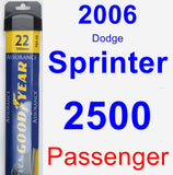 Passenger Wiper Blade for 2006 Dodge Sprinter 2500 - Assurance