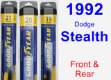 Front & Rear Wiper Blade Pack for 1992 Dodge Stealth - Assurance