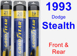 Front & Rear Wiper Blade Pack for 1993 Dodge Stealth - Assurance