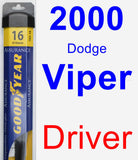 Driver Wiper Blade for 2000 Dodge Viper - Assurance