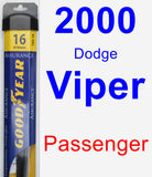 Passenger Wiper Blade for 2000 Dodge Viper - Assurance