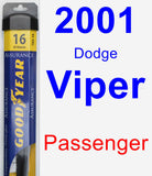 Passenger Wiper Blade for 2001 Dodge Viper - Assurance