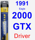 Driver Wiper Blade for 1991 Eagle 2000 GTX - Assurance