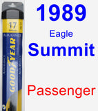 Passenger Wiper Blade for 1989 Eagle Summit - Assurance