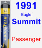 Passenger Wiper Blade for 1991 Eagle Summit - Assurance