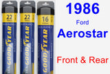 Front & Rear Wiper Blade Pack for 1986 Ford Aerostar - Assurance