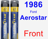 Front Wiper Blade Pack for 1986 Ford Aerostar - Assurance