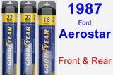 Front & Rear Wiper Blade Pack for 1987 Ford Aerostar - Assurance