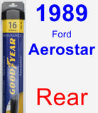 Rear Wiper Blade for 1989 Ford Aerostar - Assurance
