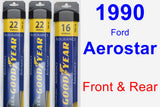 Front & Rear Wiper Blade Pack for 1990 Ford Aerostar - Assurance