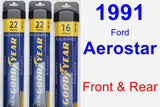 Front & Rear Wiper Blade Pack for 1991 Ford Aerostar - Assurance