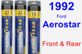 Front & Rear Wiper Blade Pack for 1992 Ford Aerostar - Assurance