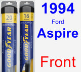 Front Wiper Blade Pack for 1994 Ford Aspire - Assurance