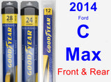 Front & Rear Wiper Blade Pack for 2014 Ford C-Max - Assurance