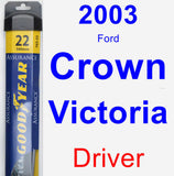 Driver Wiper Blade for 2003 Ford Crown Victoria - Assurance