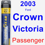 Passenger Wiper Blade for 2003 Ford Crown Victoria - Assurance