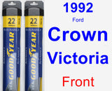 Front Wiper Blade Pack for 1992 Ford Crown Victoria - Assurance