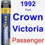 Passenger Wiper Blade for 1992 Ford Crown Victoria - Assurance