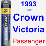 Passenger Wiper Blade for 1993 Ford Crown Victoria - Assurance