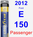 Passenger Wiper Blade for 2012 Ford E-150 - Assurance