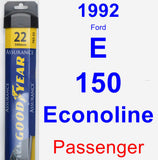 Passenger Wiper Blade for 1992 Ford E-150 Econoline - Assurance