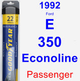 Passenger Wiper Blade for 1992 Ford E-350 Econoline - Assurance