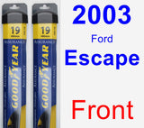 Front Wiper Blade Pack for 2003 Ford Escape - Assurance